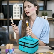 AJKSFHIU Sewing Supplies Organizer Bag ,Double-Layer Sewing Box Organizer,Sewing Storage Bag,Large Sewing Basket Sewing Box for Sewing Supplies, Scissors, Thread, Pins,Needles,Clips